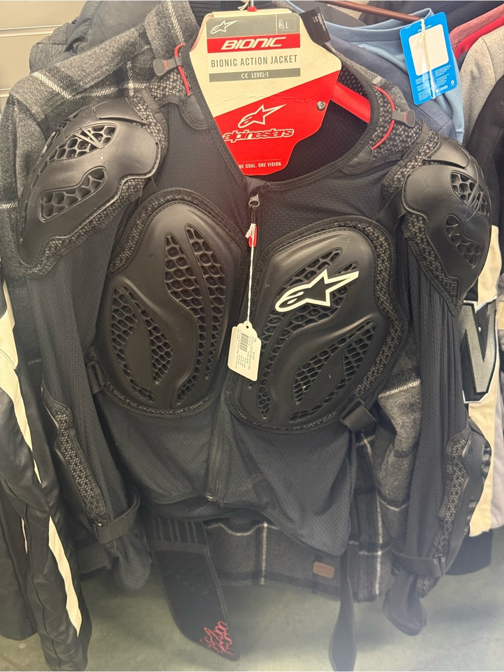 NEW LARGE motorcycle Alpinestars Bionic Action Protective Jacket moto bike